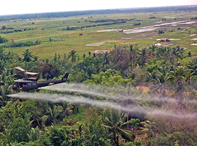 Helicopter spraying